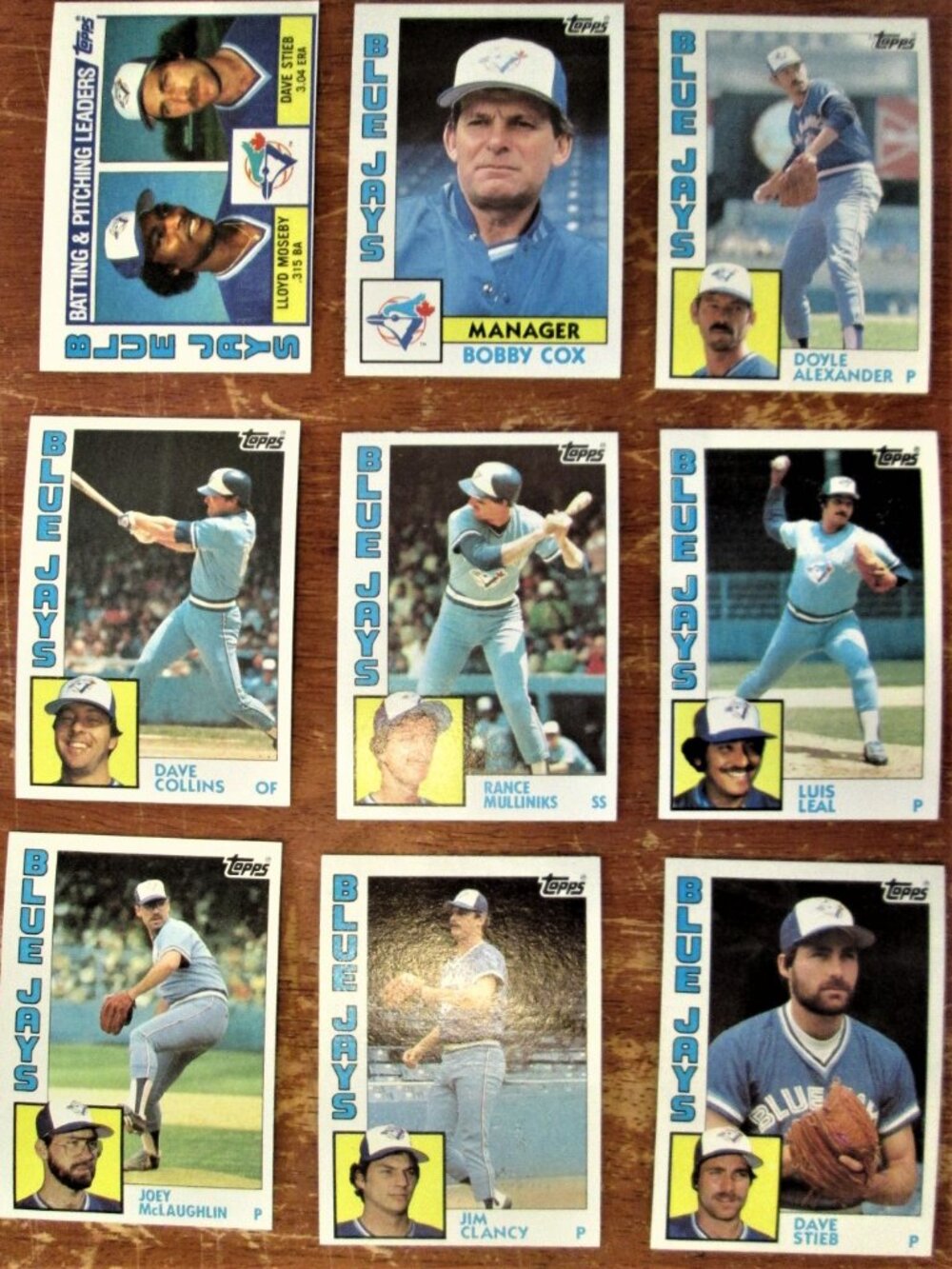 1984 Topps Toronto Blue Jays Team Set